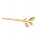 Jogo 4 Espátulas Para Patê ou Manteiga Aço Inox Leaves Dourado
